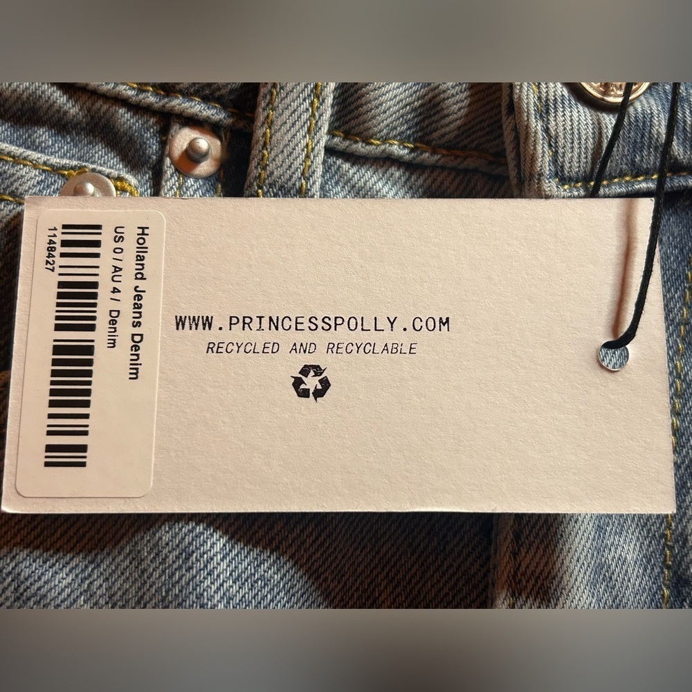 Princess Polly Holland High Rise Straight Leg Jeans Denim - Picture 7 of 10